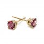 18k Yellow Gold 18k Yellow Gold Rhodolite Stud Earrings - Front View -  100942 - Thumbnail