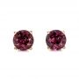 18k Yellow Gold 18k Yellow Gold Rhodolite Stud Earrings - Three-Quarter View -  100941 - Thumbnail