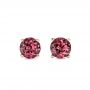 14k Yellow Gold 14k Yellow Gold Rhodolite Stud Earrings - Three-Quarter View -  100942 - Thumbnail