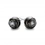  Platinum Platinum Rose Carved Tahitian Pearl And Diamond Earrings - Front View -  103252 - Thumbnail