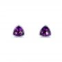  Platinum Platinum Amethyst Stud Earrings - Three-Quarter View -  103729 - Thumbnail