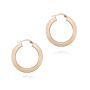 18k Rose Gold 18k Rose Gold Round Square Tube Hoop Earrings - Front View -  107695 - Thumbnail