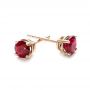 18k Rose Gold 18k Rose Gold Ruby Stud Earrings - Front View -  100949 - Thumbnail