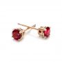 14k Rose Gold 14k Rose Gold Ruby Stud Earrings - Front View -  100950 - Thumbnail