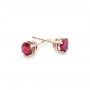 18k Rose Gold 18k Rose Gold Ruby Stud Earrings - Front View -  102723 - Thumbnail