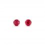 14k Rose Gold 14k Rose Gold Ruby Stud Earrings - Three-Quarter View -  102626 - Thumbnail