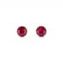 14k Rose Gold 14k Rose Gold Ruby Stud Earrings - Three-Quarter View -  102723 - Thumbnail