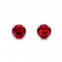  Platinum Platinum Ruby Stud Earrings - Three-Quarter View -  100950 - Thumbnail