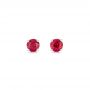14k White Gold Ruby Stud Earrings - Three-Quarter View -  102626 - Thumbnail
