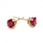 18k Yellow Gold 18k Yellow Gold Ruby Stud Earrings - Front View -  100949 - Thumbnail