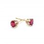 18k Yellow Gold 18k Yellow Gold Ruby Stud Earrings - Front View -  102723 - Thumbnail