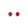 14k Yellow Gold 14k Yellow Gold Ruby Stud Earrings - Three-Quarter View -  102626 - Thumbnail