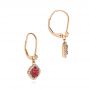 14k Rose Gold 14k Rose Gold Ruby And And Diamond Leverback Earrings - Front View -  106011 - Thumbnail