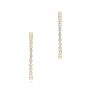 18k Yellow Gold 18k Yellow Gold Single Prong Diamond Hoop Earrings - Front View -  103690 - Thumbnail