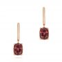 18k Rose Gold 18k Rose Gold Spice Zircon Drop Earrings - Three-Quarter View -  105336 - Thumbnail