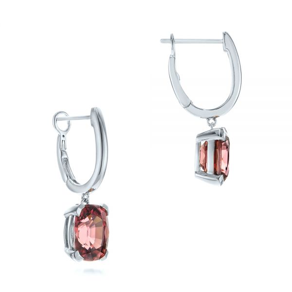  Platinum Platinum Spice Zircon Drop Earrings - Front View -  105336