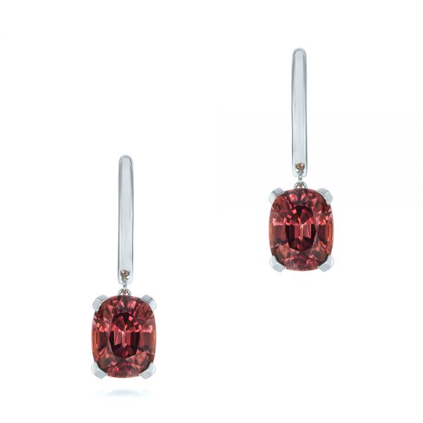  Platinum Platinum Spice Zircon Drop Earrings - Three-Quarter View -  105336