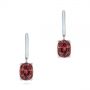 14k White Gold 14k White Gold Spice Zircon Drop Earrings - Three-Quarter View -  105336 - Thumbnail