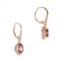 14k Rose Gold Spice Zircon Lever Back Earrings - Front View -  105338 - Thumbnail