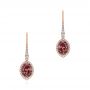 14k Rose Gold Spice Zircon Lever Back Earrings - Three-Quarter View -  105338 - Thumbnail