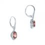  Platinum Platinum Spice Zircon Lever Back Earrings - Front View -  105338 - Thumbnail