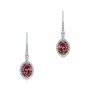  Platinum Platinum Spice Zircon Lever Back Earrings - Three-Quarter View -  105338 - Thumbnail