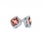 Platinum Platinum Spice Zircon Stud Earrings - Front View -  106003 - Thumbnail