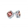 14k White Gold 14k White Gold Spice Zircon Stud Earrings - Front View -  106003 - Thumbnail