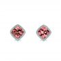  Platinum Platinum Spice Zircon Stud Earrings - Three-Quarter View -  106003 - Thumbnail