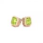 18k Rose Gold 18k Rose Gold Step Cut Peridot Stud Earrings - Front View -  106035 - Thumbnail