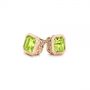 18k Rose Gold 18k Rose Gold Step Cut Peridot Stud Earrings - Front View -  106035 - Thumbnail