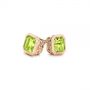 14k Rose Gold 14k Rose Gold Step Cut Peridot Stud Earrings - Front View -  106035 - Thumbnail