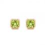 14k Rose Gold 14k Rose Gold Step Cut Peridot Stud Earrings - Three-Quarter View -  106035 - Thumbnail