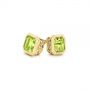 18k Yellow Gold 18k Yellow Gold Step Cut Peridot Stud Earrings - Front View -  106035 - Thumbnail