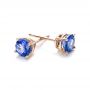 18k Rose Gold 18k Rose Gold Tanzanite Stud Earrings - Front View -  100947 - Thumbnail