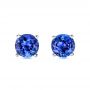 18k White Gold Tanzanite Stud Earrings