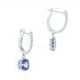  Platinum Platinum Tanzanite And Diamond Earrings - Front View -  105017 - Thumbnail