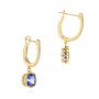 14k Yellow Gold 14k Yellow Gold Tanzanite And Diamond Earrings - Front View -  105017 - Thumbnail