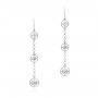  Platinum Platinum Three-stone Dangle Earrings - Three-Quarter View -  107066 - Thumbnail