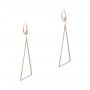14k Rose Gold 14k Rose Gold Triangle Drop Diamond Earrings - Front View -  105288 - Thumbnail