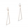 14k Rose Gold 14k Rose Gold Triangle Drop Diamond Earrings - Front View -  105288 - Thumbnail
