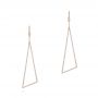 14k Rose Gold 14k Rose Gold Triangle Drop Diamond Earrings - Three-Quarter View -  105288 - Thumbnail