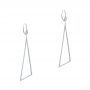  Platinum Platinum Triangle Drop Diamond Earrings - Front View -  105288 - Thumbnail