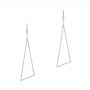  Platinum Platinum Triangle Drop Diamond Earrings - Three-Quarter View -  105288 - Thumbnail