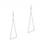 14k White Gold 14k White Gold Triangle Drop Diamond Earrings - Three-Quarter View -  105288 - Thumbnail