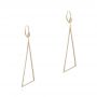 18k Yellow Gold 18k Yellow Gold Triangle Drop Diamond Earrings - Front View -  105288 - Thumbnail