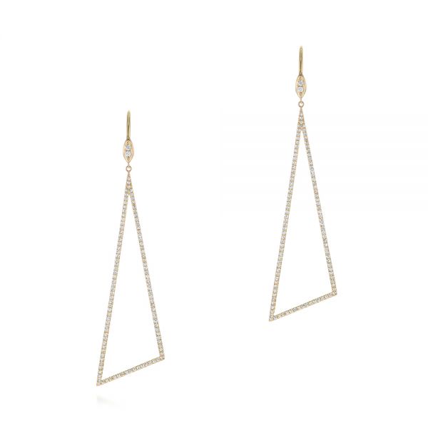 Triangle Drop Diamond Earrings - Image