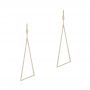 18k Yellow Gold 18k Yellow Gold Triangle Drop Diamond Earrings - Three-Quarter View -  105288 - Thumbnail