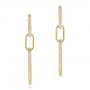 14k Yellow Gold 14k Yellow Gold Versatile Diamond Link Earrings - Three-Quarter View -  106984 - Thumbnail