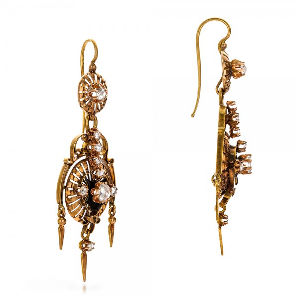 Victorian Earrings And Pendant Set - Flat View -  100735